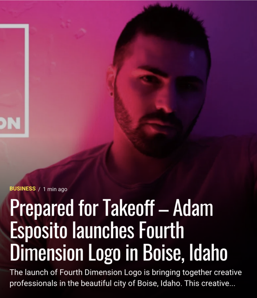 Adam Esposito Launches Fourth Dimension Logo in Boise Idaho